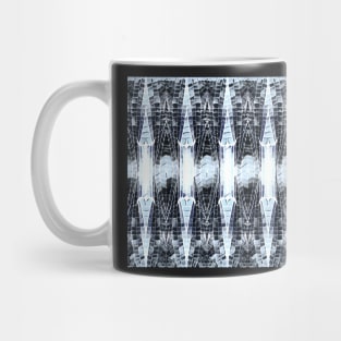 Dragonfly wing pattern black and blue Mug